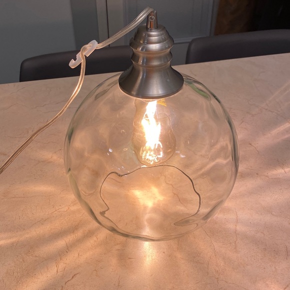 Portable hanging Glass Pendant Lamp with Edison bulb - Picture 4 of 15